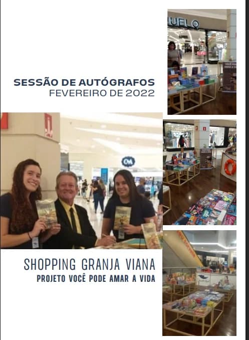 Sessão de autógrafos no Shopping Granja Vianna em 2022